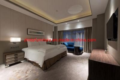 Chinese Furniture 5 Star Hilton Hotel Apartment Bedroom Wooden Furniture King Size Bed for Sale