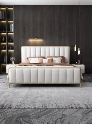 Nordic Modern Light Luxury Home Furniture Bed in Bedroom Bed