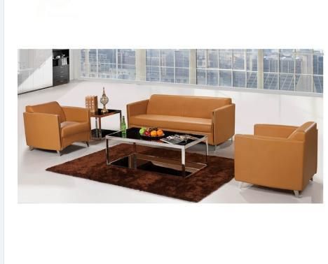 Modern Design PU Leather Three Person Seat Office Sofa