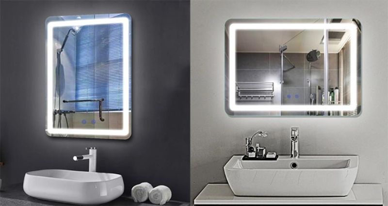 Illuminated Lighted Bathroom Wall Mount Mirror with Lights