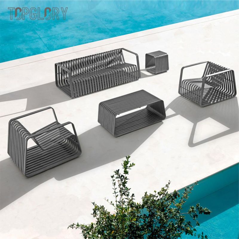 2022 New Design Aluminum Outdoor Furniture Restaurant Table and Chairs
