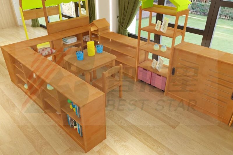 Kids Modern Wooden Furniture, Preschool and Kindergarten Kids furniture, Kids Toy Storage Rack, Nursery School Display Sector Rack, Kid Furniture Corner Cabinet