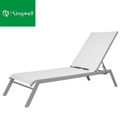 Modern Garden Furniture Aluminum Chaise Lounge UV-Proof Sunbed for Hotel Used