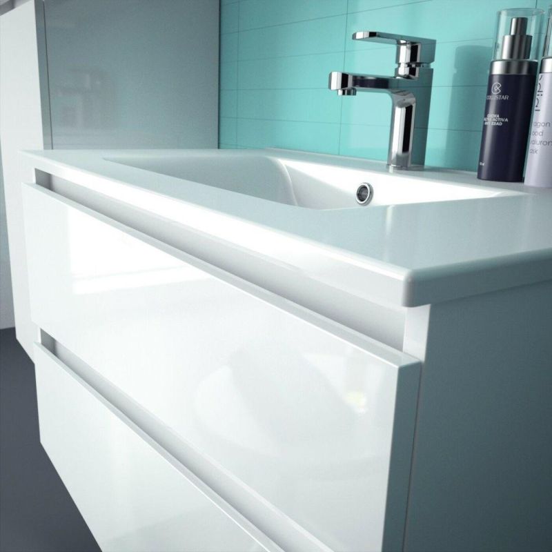 Bathroom Furniture Made Assembled with Soft Close Basin White Gloss 60/80/120 Cm