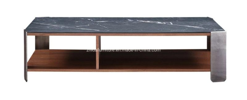Home Furniture Living Room Black Marble Coffee Table