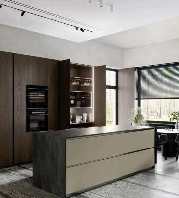 Factory OEM Lacquer Black Shaker Solid Wood Modern Kitchen Cabinets for American Wholesaler