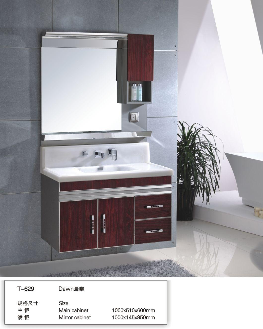 201 Stainless Steel Small Size 60cm Economic Hotel Bathroom Furniture