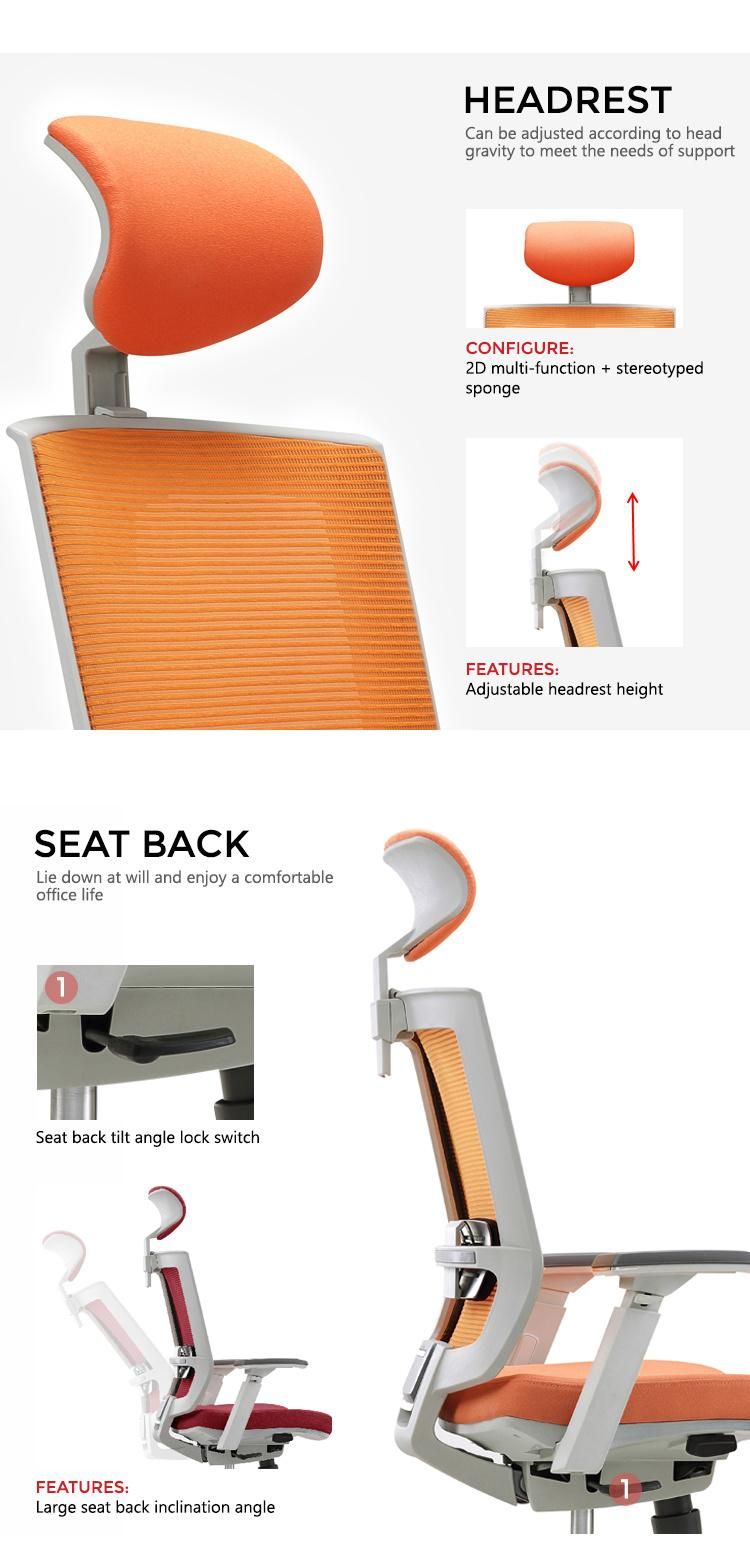 Modern Style Swivel Chair Ergonomic High Back Mesh Chair