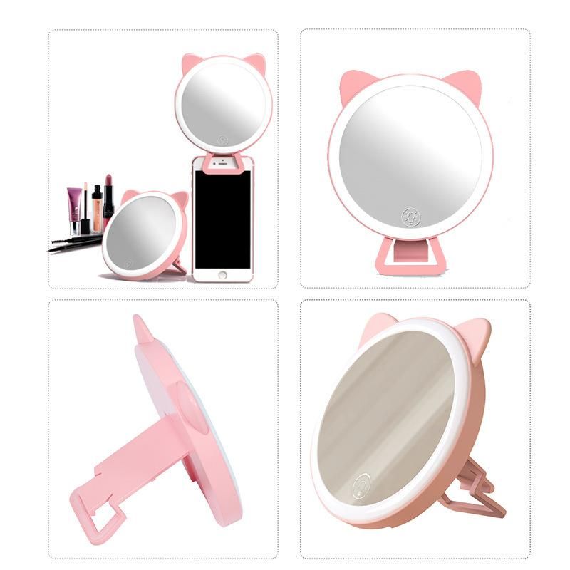 Cat Makeup Mirror 3 Lights Colour LED Mirror