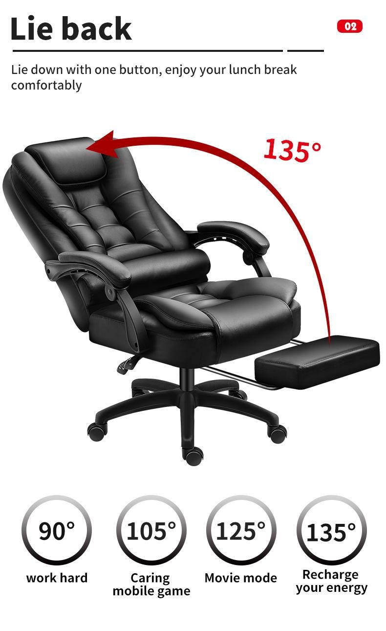 Modern Luxury Black Seat CEO Office Adjustable Ergonomic Office Chair