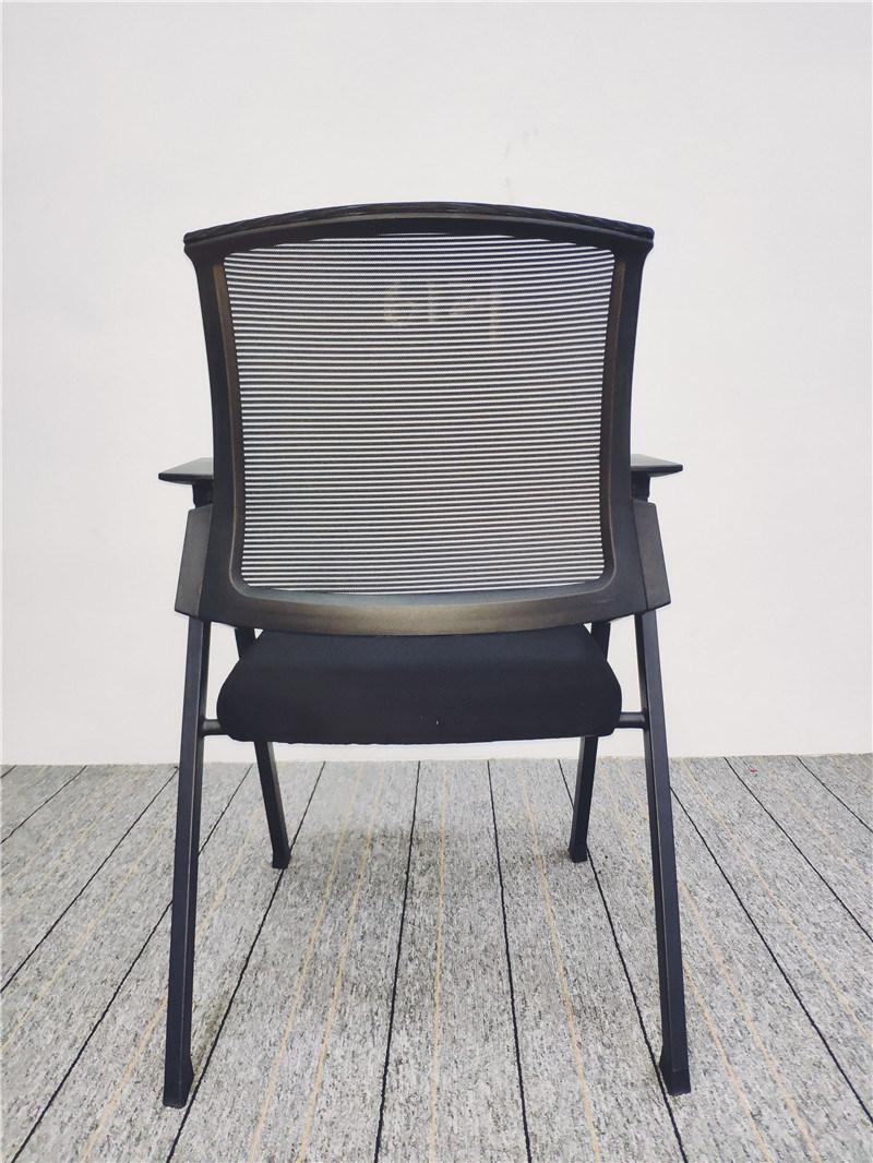 Folding Conference Black Mesh Training Chair with Wheel