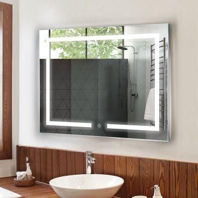 3000K-6000K Color Temperature Adjustable Vanity Illuminated LED Mirror for Bathroom Supplies