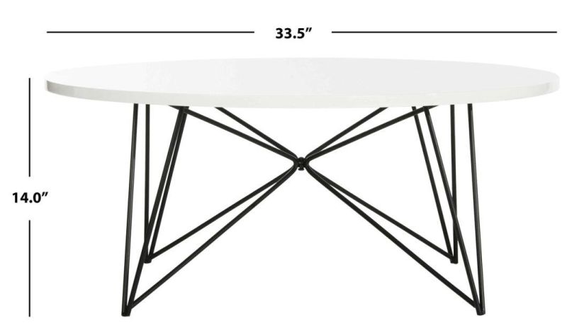 Modern Round Hairpin Coffee Table