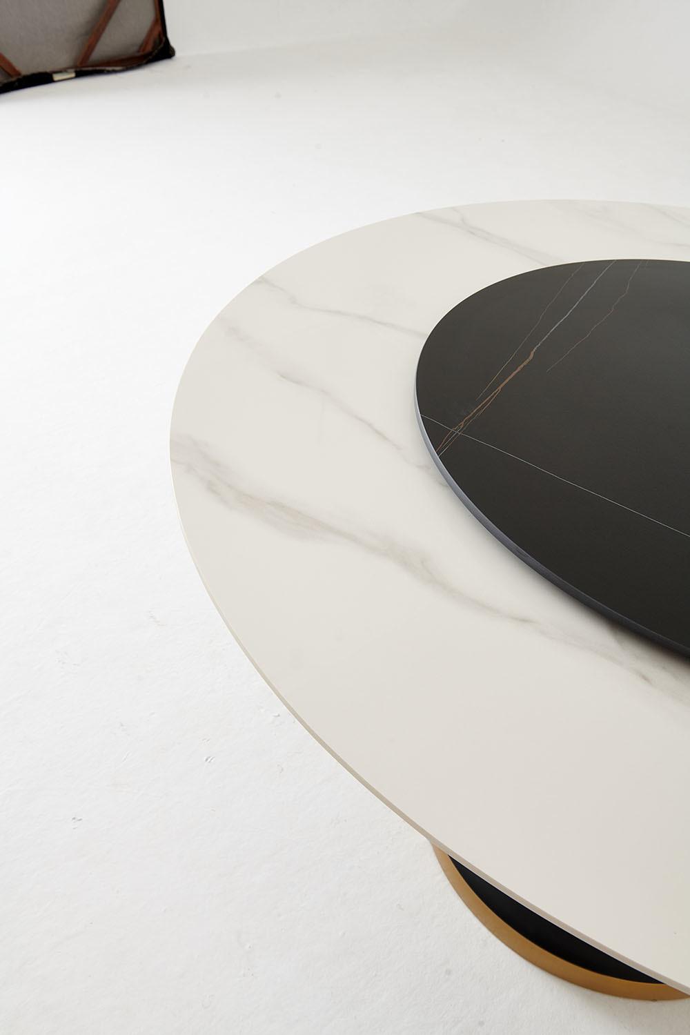 Modern Luxury Kitchen Furniture Marble Dining Table Rock Plate Table