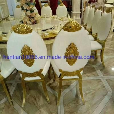 European Classic Design Big Gold Table Chair French King Throne Dining Furniture