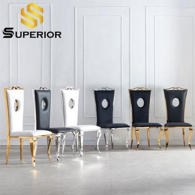 Modern Wholesale Market Gold Stainless Steel Dining Room Chairs