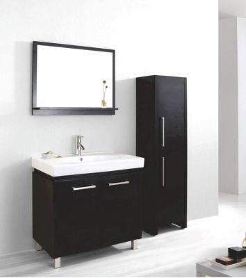 European Style Solid Wood Bathroom Vanity with Side Cabinet
