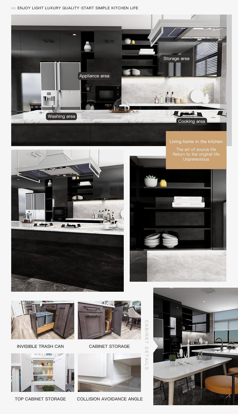 New Style Luxury UV Lacquer Doors MDF Kitchen Cabinets Design