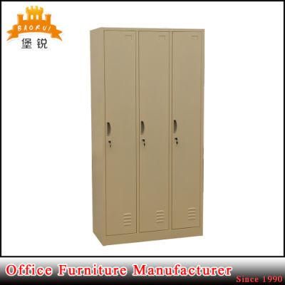 Fas-026 Modern Design 3 Door Metal Cabinet Storage Wardrobe Metal Locker