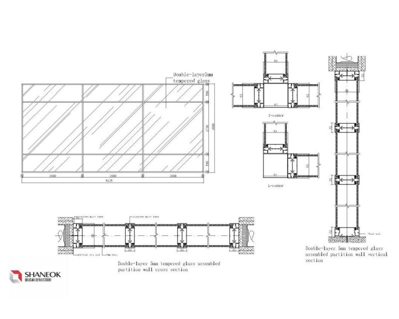 Segmented Architecture Office Partition Wall