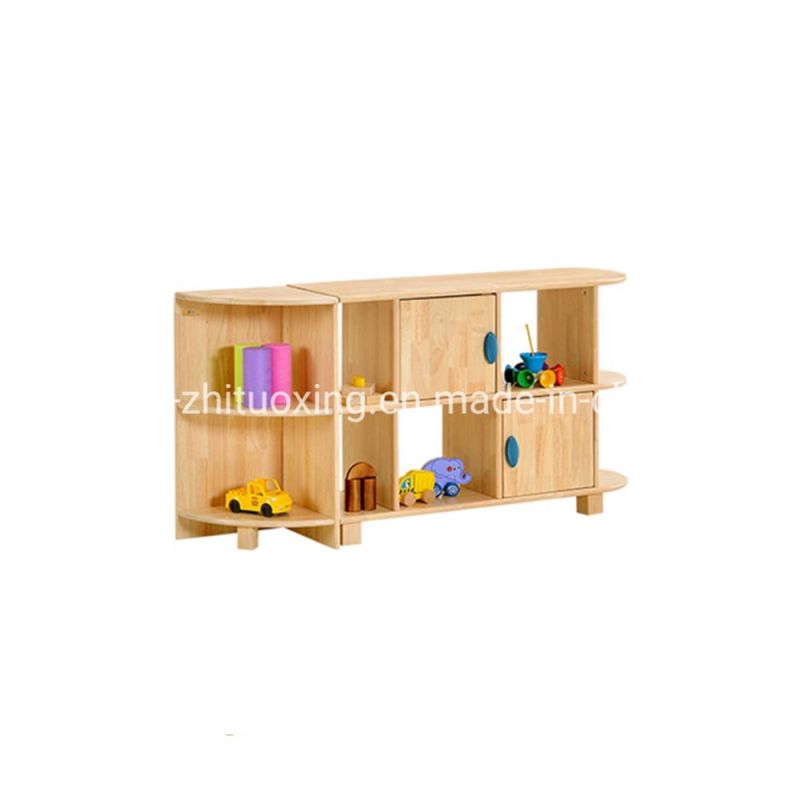 Movable Wooden Display Cabinet,Playroom Furniture Kids Toy Storage Cabinet,Preschool and Kindergarten Child Bookshelf and Bookcase,Living Room Wardrobe Cabinet