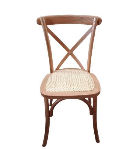 Hotel Furniture Stackable Solid Wood Cross Back Chair for Wedding Event