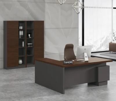 Wholesale MDF Wooden L Shape Modern Office Furniture Manager Desk