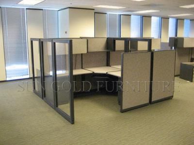 Made in China MDF High Partition Commercial Workstation Desk (SZ-WS165)