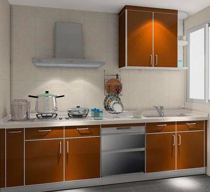 European Style Melamine Board Modular Kitchen Cabinet