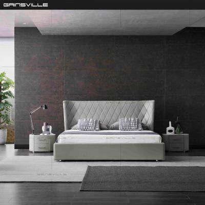 High Quality Furniture China Modern Luxury Leather Queen Size Wall Bed for Bedroom