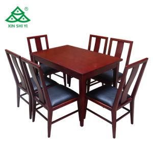 Chinese Supplier 6 Seater Wooden Rectangle Dining Table