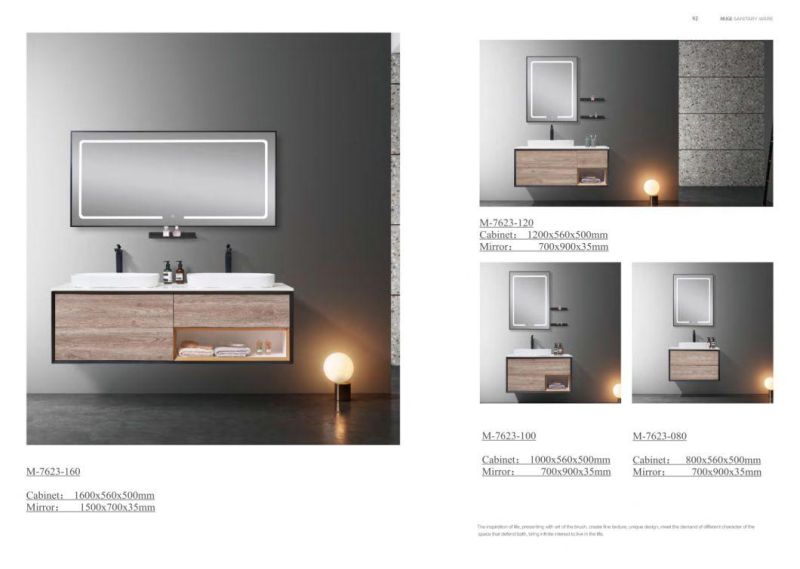 Nicemoco European Hot-Selling LED Mirror Light Bathroom Furniture Three Drawers -1600mm