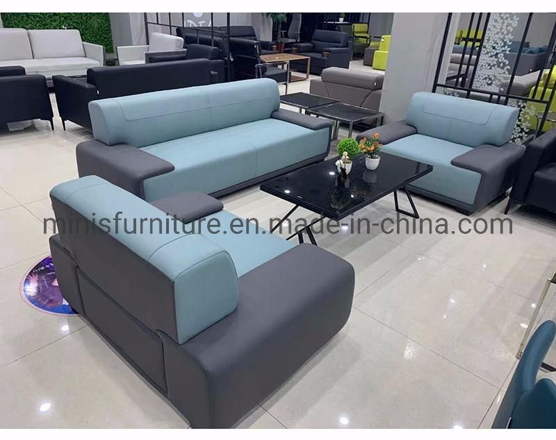 (M-SF36) Modern Office Leather Sofa Furniture 1+1+3 Negotiation Sofa