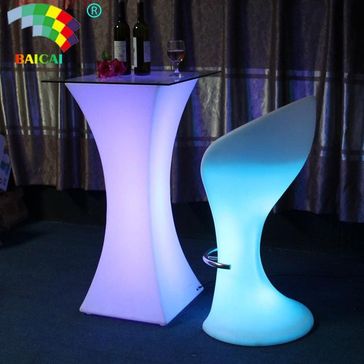 Outdoor Rechargeable Waterproof LED Cocktail Table Used Nightclub LED Cocktail Table Furniture for Sale