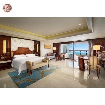 Classical 5 Star Hotel Room Furniture Wooden King Size Bedroom