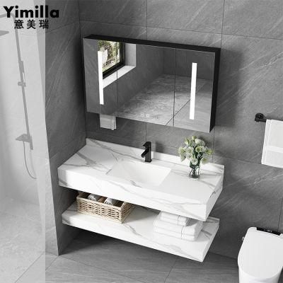 Modern New Bathroom Luxury Vanity Cabinet with LED Mirror 120cm