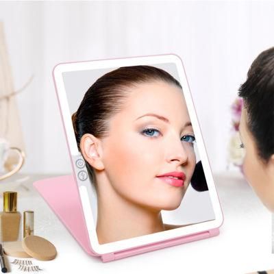 Super Slim Foldable LED Products Home Decoration LED Wholesale Lighted Makeup Mirror with Touch Sensor