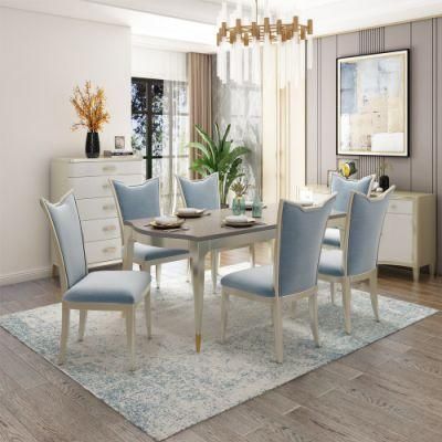Foshan Modern Home Furniture Luxury Wooden Rectangle Dining Table for restaurant Set