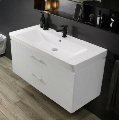 Bathroom Furniture Washbasin Ceramic 100 Cm Vanity Unit Drawer White Lm
