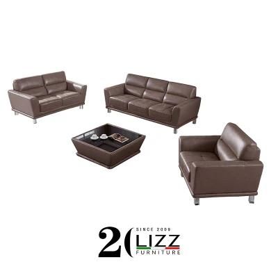 Italian Style Modern Furniture Living Room Leisure Leather Sofa Set