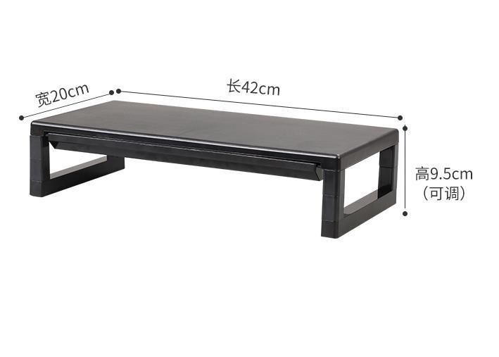 Wholesale Custom Height Adjustable Tool Black Monitor Stand Riser Computer Screen Laptop Rack Riser Shelf Platform Office Desk Office Furniture