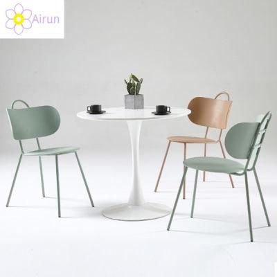 Simple Popular Hot Sale Item Living Room Furniture Plastic Metal Leg Restaurant Leisure Dining Chairs