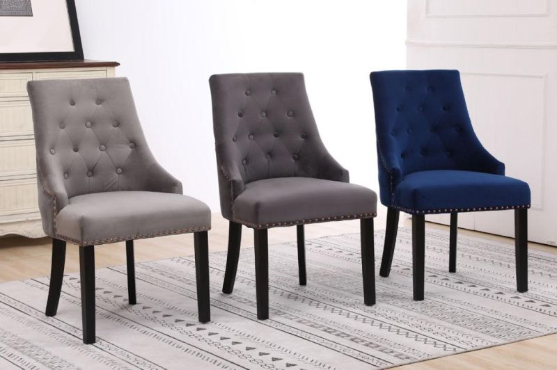 Modern Tufted Back Dining Chair with Back Ring