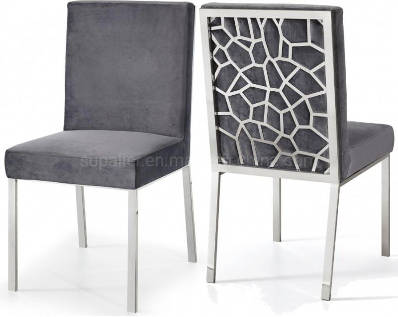 Hotel Gold Stainless Steel Leg Velvet Leisure Dining Chair