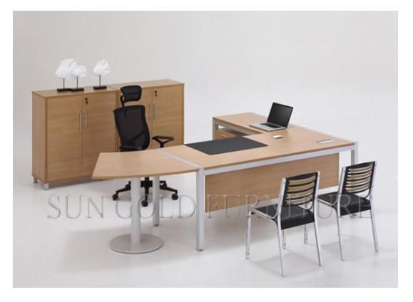 Top Design Elegant L-Shape Desk Office Furniture Wooden Table