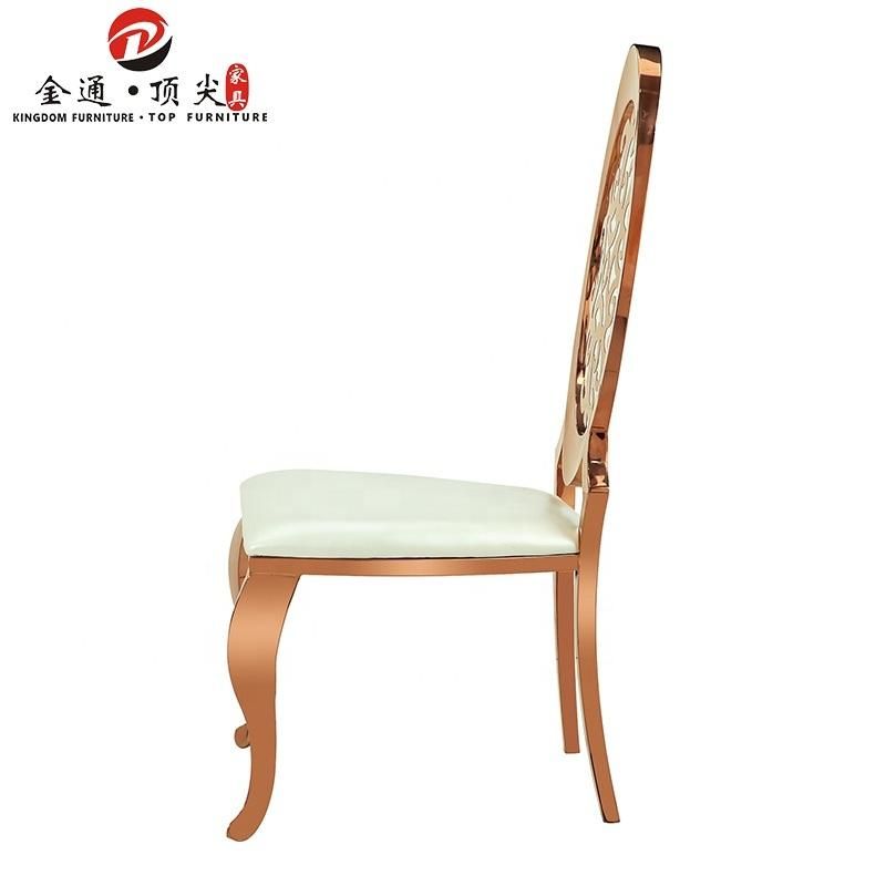 Silver Stainless Steel Banquet Dining Table and Chair Sets for Nobility