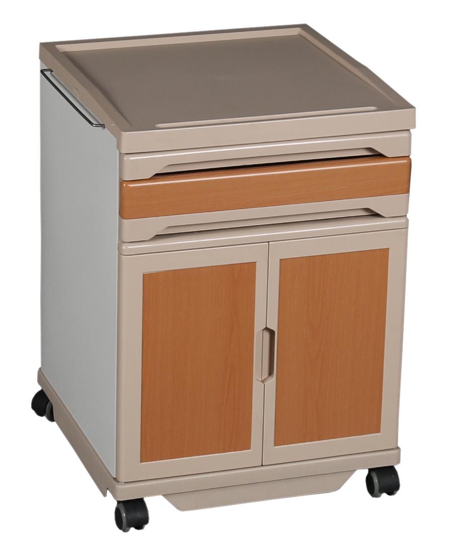 Hospital Bedside Cabinet Hospital Instrument Medical Patient Room Bedside Table with Wheels