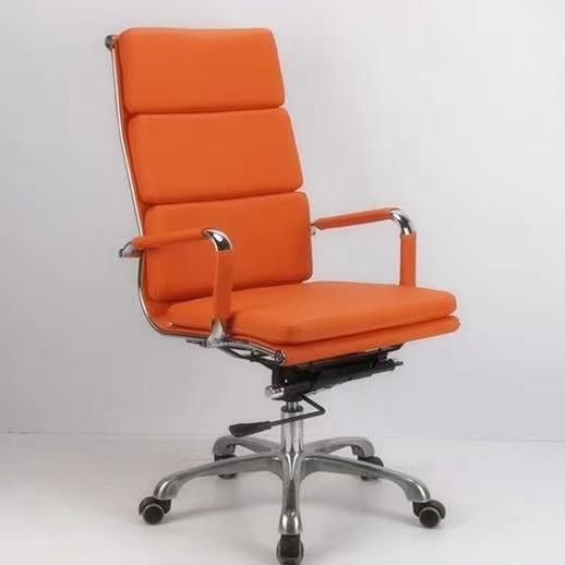High Back Swivel Leather Office Meeting Aluminum Chair