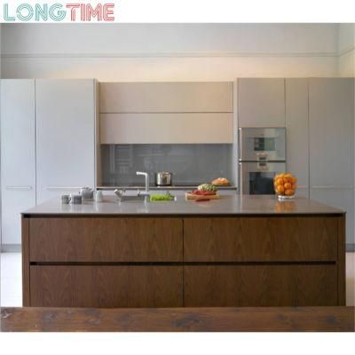Modern Simple Designs Wood Grain Melamine Kitchen Cabinet