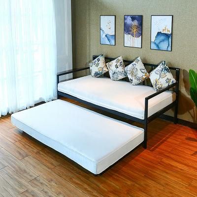 New Factory Wholesale Modern Metal Iron Steel Wronght Trundle Day Bed Daybed